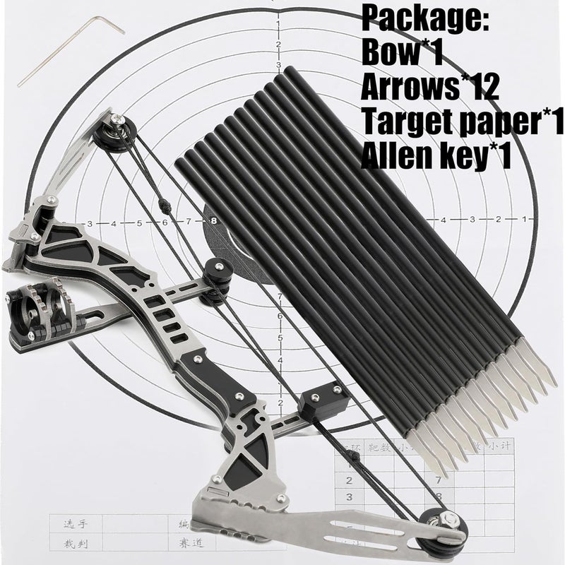CENWTY Compound Bow and Arrows Set for Archery Target Shooting Small Hunting Games PocketBow Survival Bow Gift LTH/RTH - Image 5